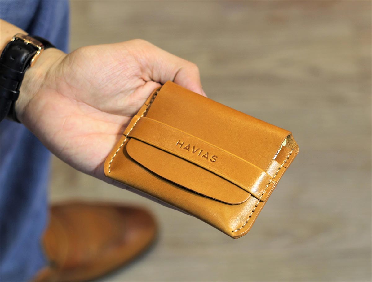 Ví da Mini Handcrafted Smile Wallet