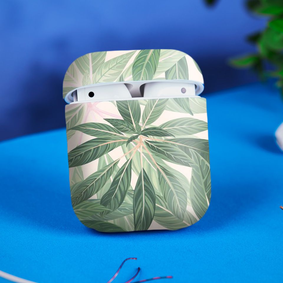 Miếng dán skin chống bẩn cho tai nghe AirPods in hình Tropical - tpc001 (bản không dây 1 và 2