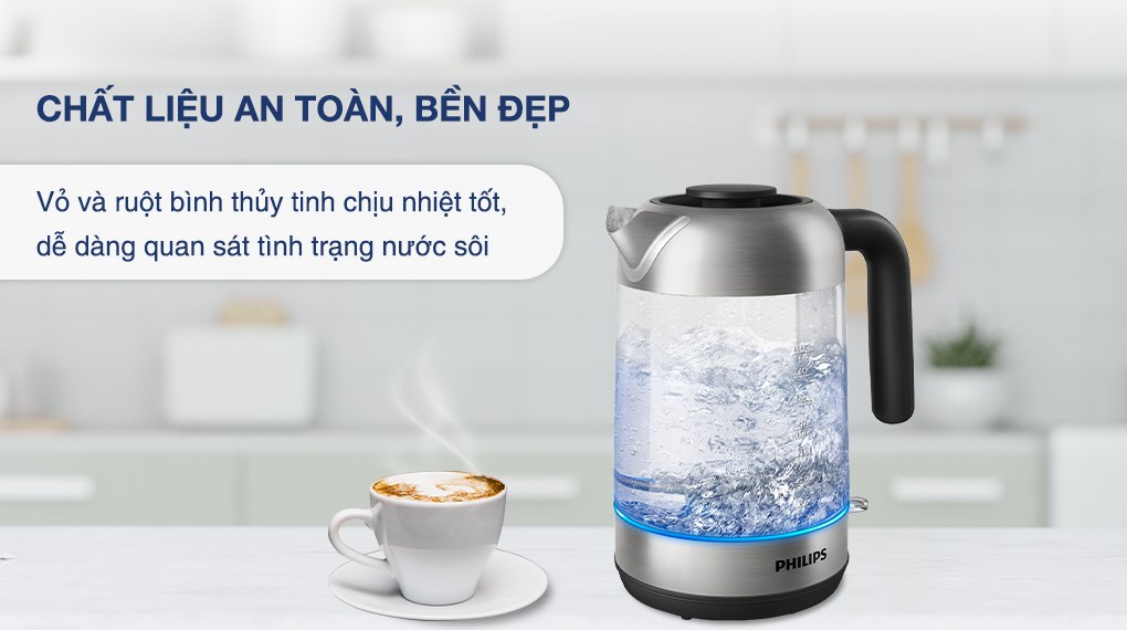 Bình đun siêu tốc Philips 1.7 lít HD9339/80 - Hàng chính hãng
