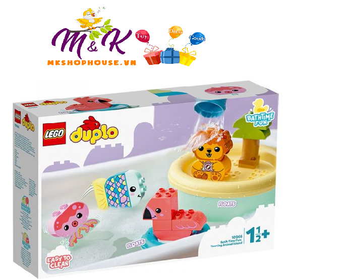 Đồ Chơi LEGO DUPLO Nhà Tắm Vui Nhộn: Hòn Đảo Động Vật 10966