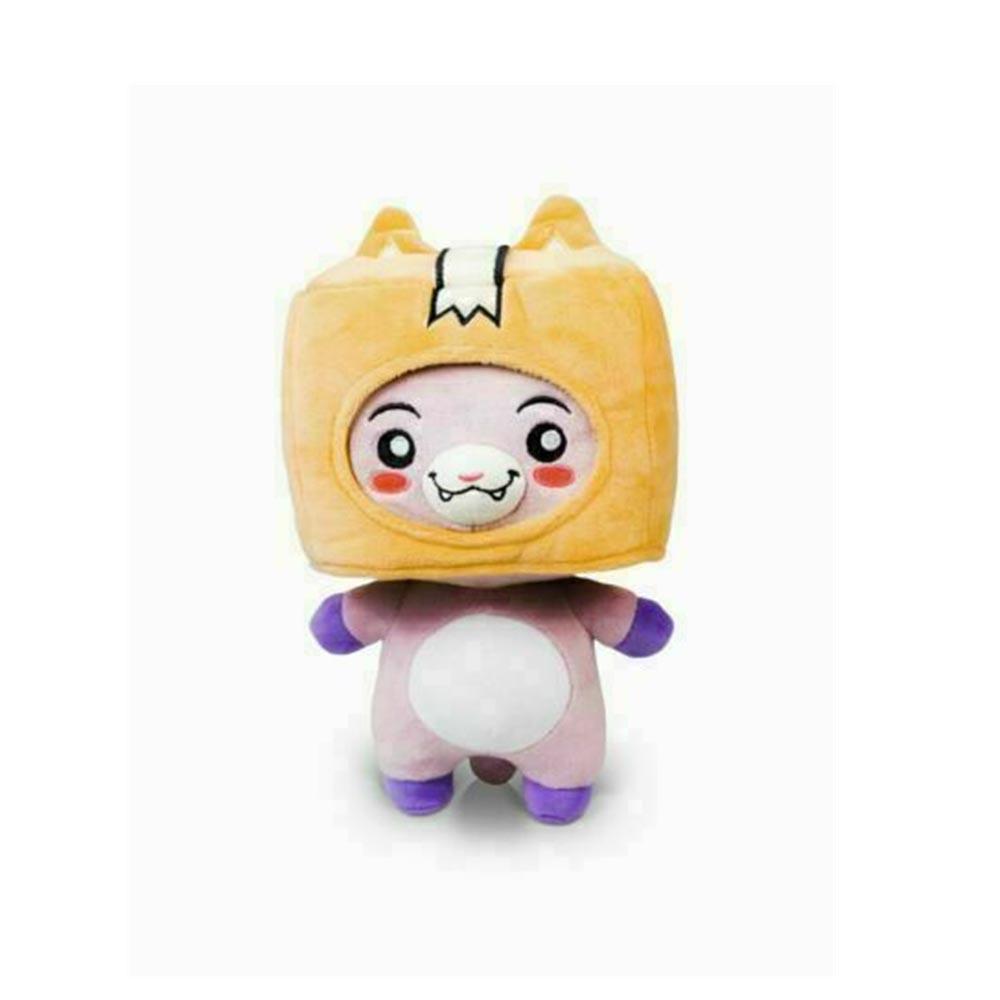 Zhenwei Lankybox Hộp Đựng Tai Nghe Cáp Sạc Tròn Foxy Đá Sang Trọng Đồ Chơi Có Thể Tháo Rời Hoạt Hình Cáo Búp Bê Nhồi Bông Lankybox Cát Đá Sang Trọng Búp Bê Trẻ Em Quà Tặng Dễ Thương Gối