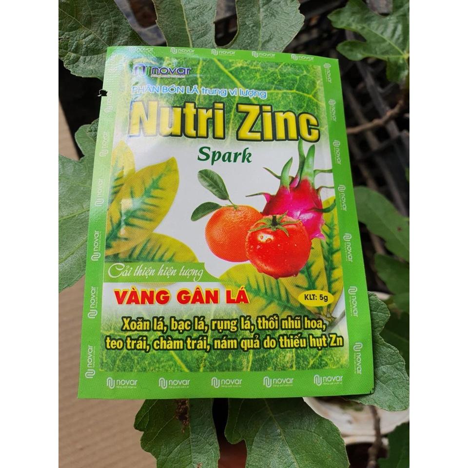 PHÂN BÓN TRUNG VI LƯỢNG NUTRI ZINC GÓI 5G GIẢM VÀNG LÁ