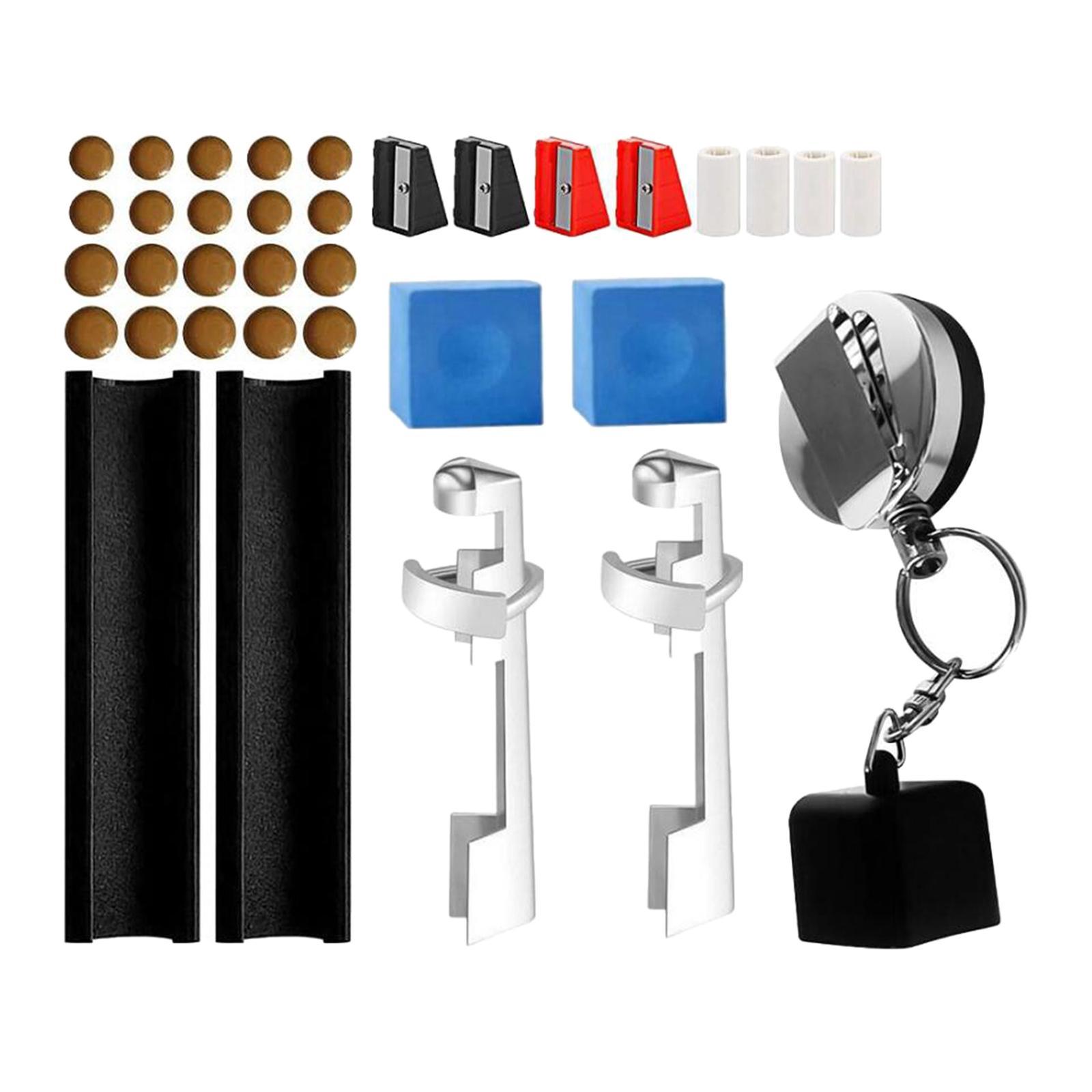 35Pcs Pool Cue Repair Pool Cue Repair Billiards Billiard Cue Tips Cue Repair Set for Playing Game Practice Pool Table