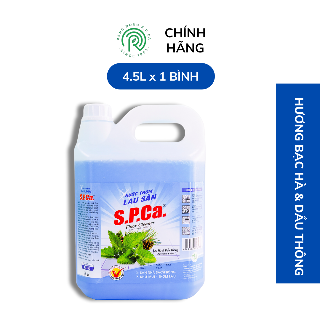 Nước Lau Sàn S.P.Ca 4.5 Lít -  Hương Bạc Hà & Dầu Thông