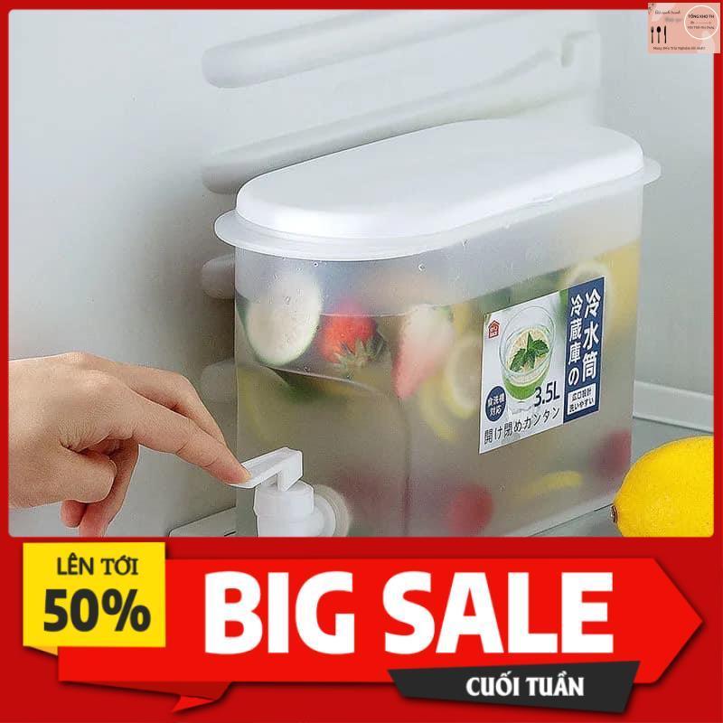 Bình nước 3.5L - Bình để trà có vòi chuyên để tủ lạnh siêu tiện lợi mẫu mới 2021 - Bình đựng nước để tủ lạnh