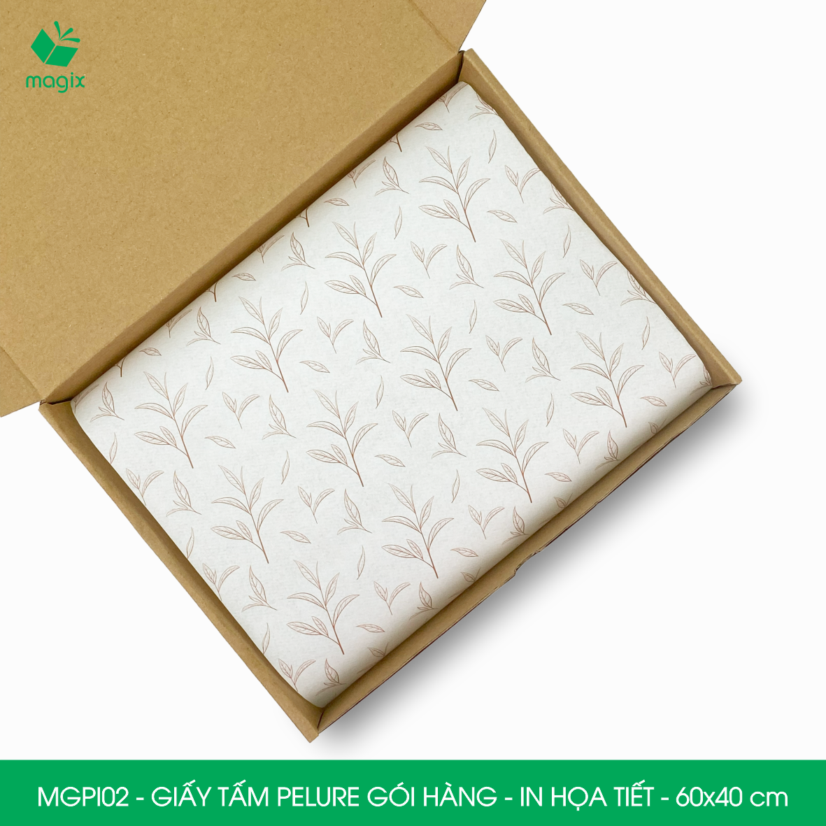 MGPI02 - Combo 50 tấm giấy Pelure gói hàng in họa tiết - 60x40 cm