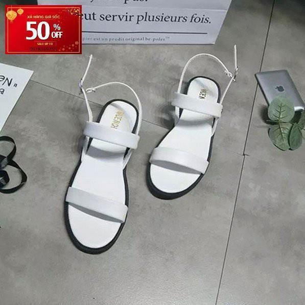 GIÀY SANDAL NỮ QUAI NGANG DA MỀM MỊN - MSP 2972