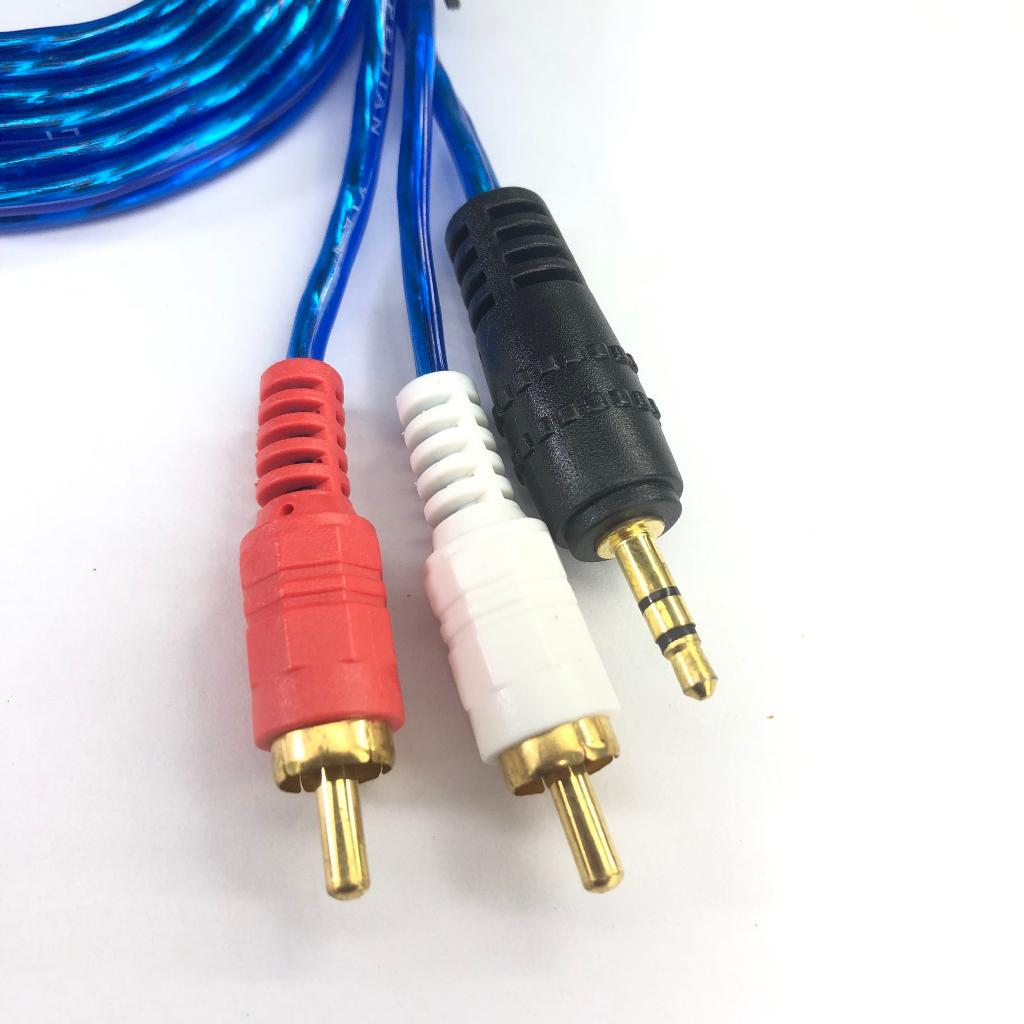 Dây tín hiệu vào 3.5mm ra 2 đầu bông sen , dài 1.5m # phụ kiện âm thanh