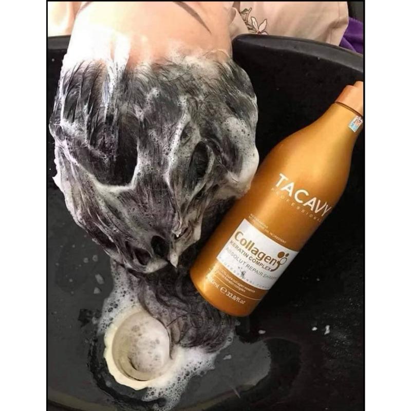 BỘ DẦU GỘI XẢ TACAVY COLAGEN KERATIN COMPLEX PHỤC HỒI MỀM MƯỢT GIẢM GÃY RỤNG HƯƠNG THƠM