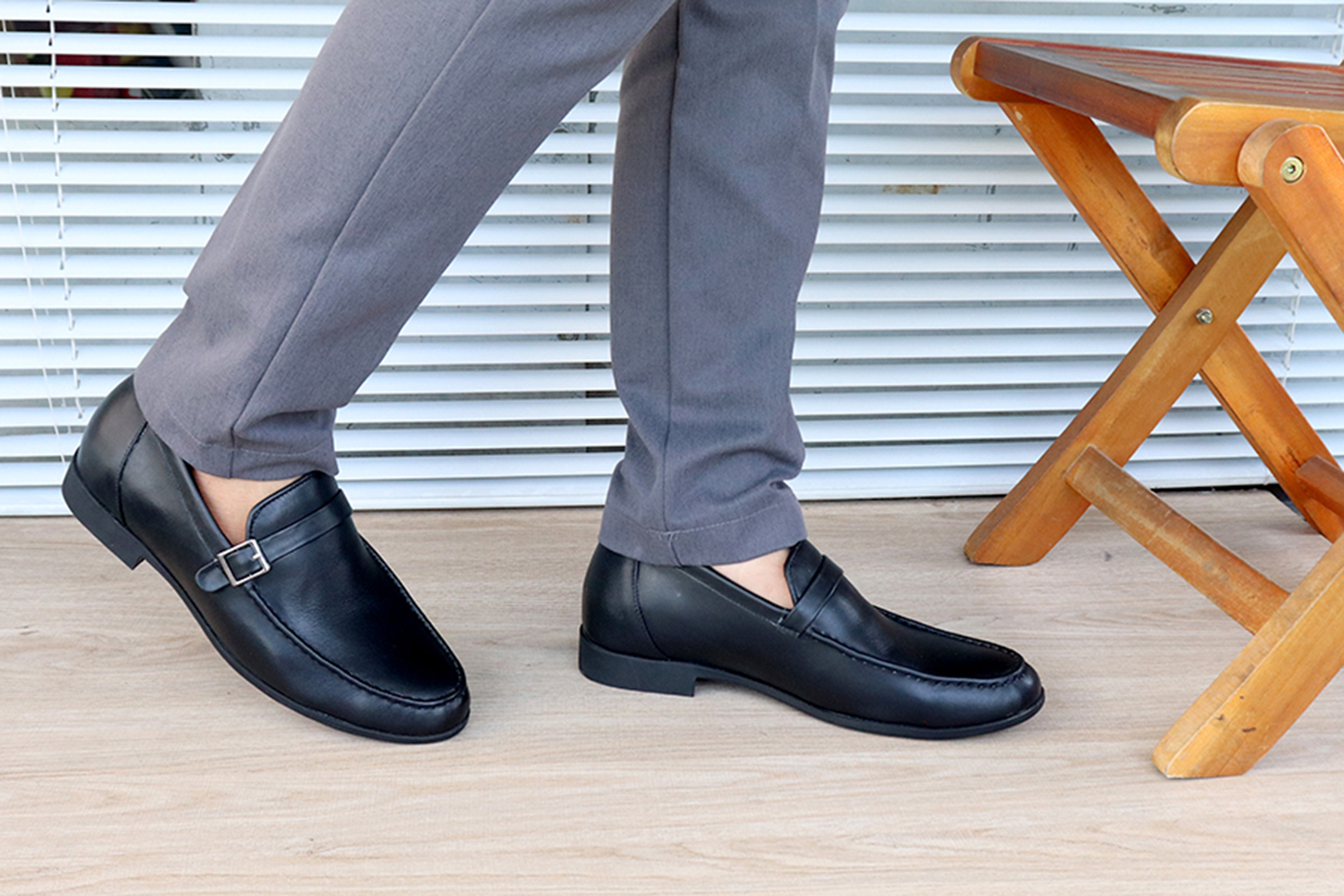 GIÀY TĂNG CHIỀU CAO GIÀY CAO DÀNH CHO NAM GIỚI T&TRA T15 ĐEN - CAO 6CM GIÀY ĐỘN NAM CAO VƯỢT TRỘI