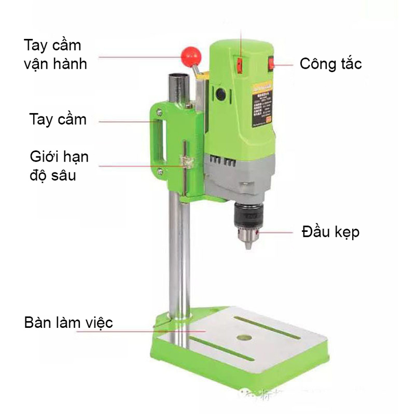 Máy khoan bàn mini 710W BG-5156E (Tặng kèm ê tô) - Chính xác tuyệt đối