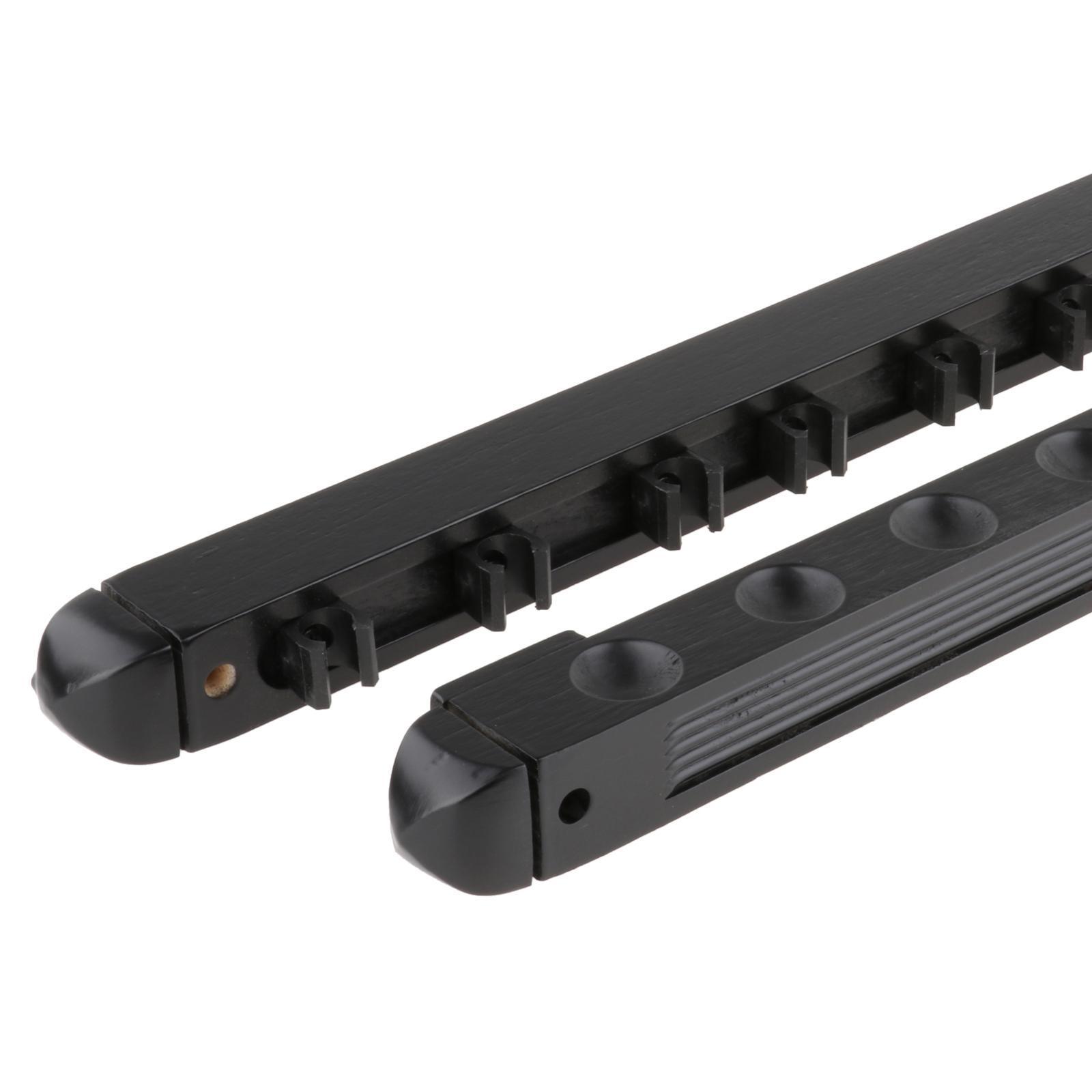 2-3pack 8 Pools Billiard Cue Rack Wall Mounted Cue Rest Pool Stick Holder Black
