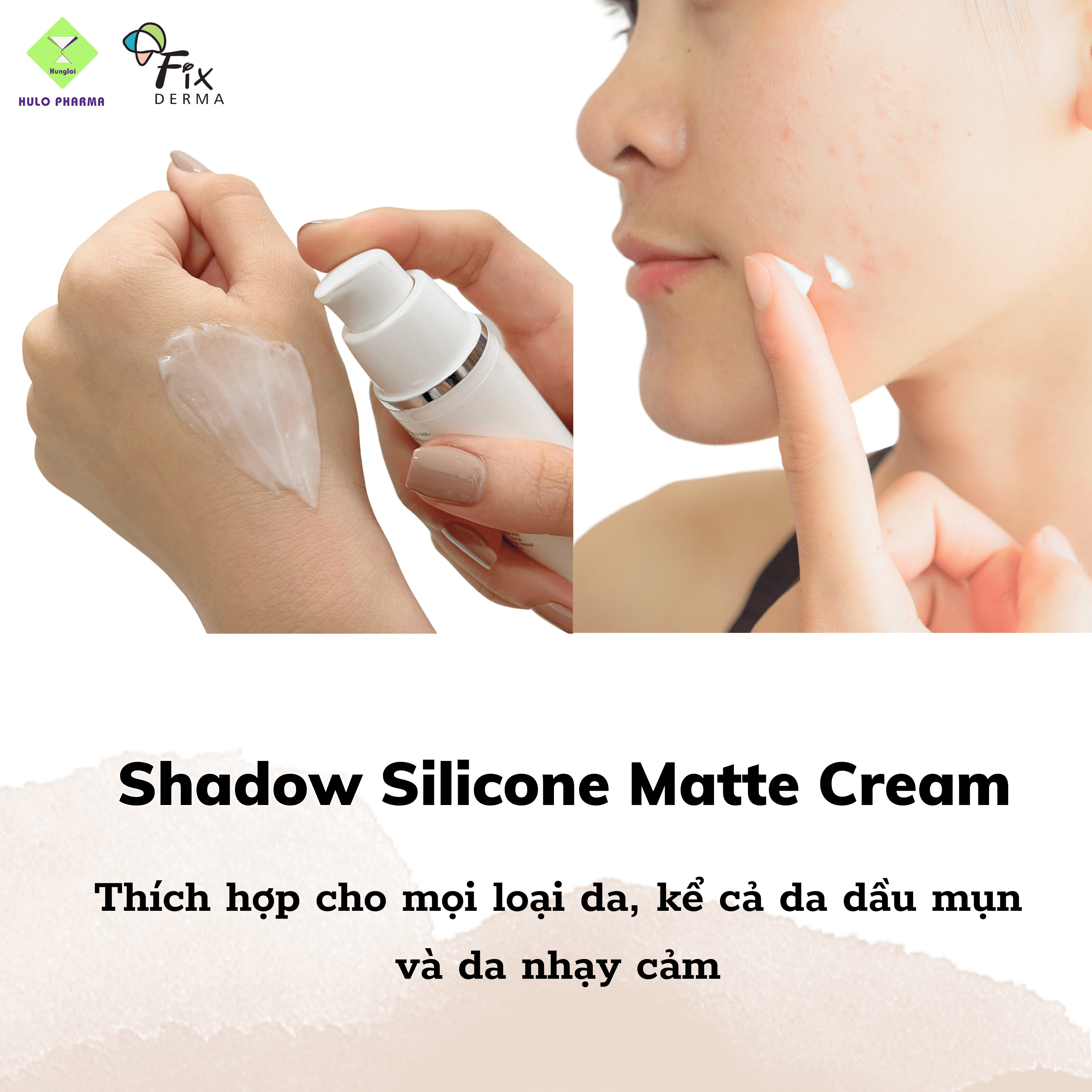 Kem Chống Nắng Không Nhờn, Chống Tia UV, Ánh Sáng Xanh Fixderma Shadow Silicone Matte Cream SPF 50 – 50ml