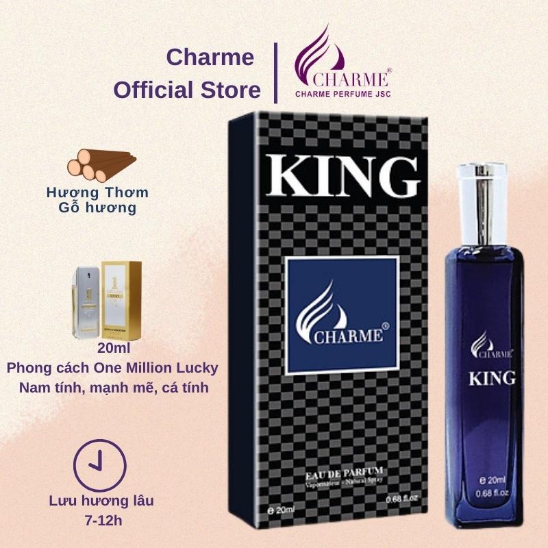 Nước hoa nam lưu hương lâu, Charme King, dòng nước hoa chính hãng, hương gỗ hương đầy lôi cuốn, 20ml