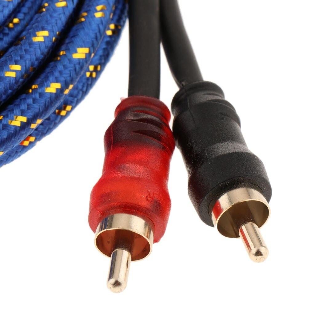 Dây AV Đồng Nguyên Chất Cao Cấp 4 Đầu Hoa Sen RCA Audio mạ vàng cao cấp vỏ chống nhiễu dài 5 mét