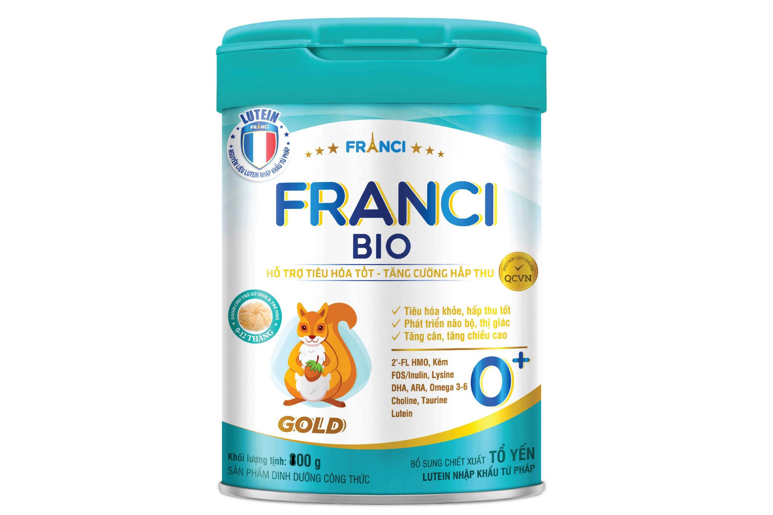 Sữa công thức FRANCI BIO GOLD 0+ lon 400g – Hỗ trợ tiêu hóa – Tăng cường hấp thu