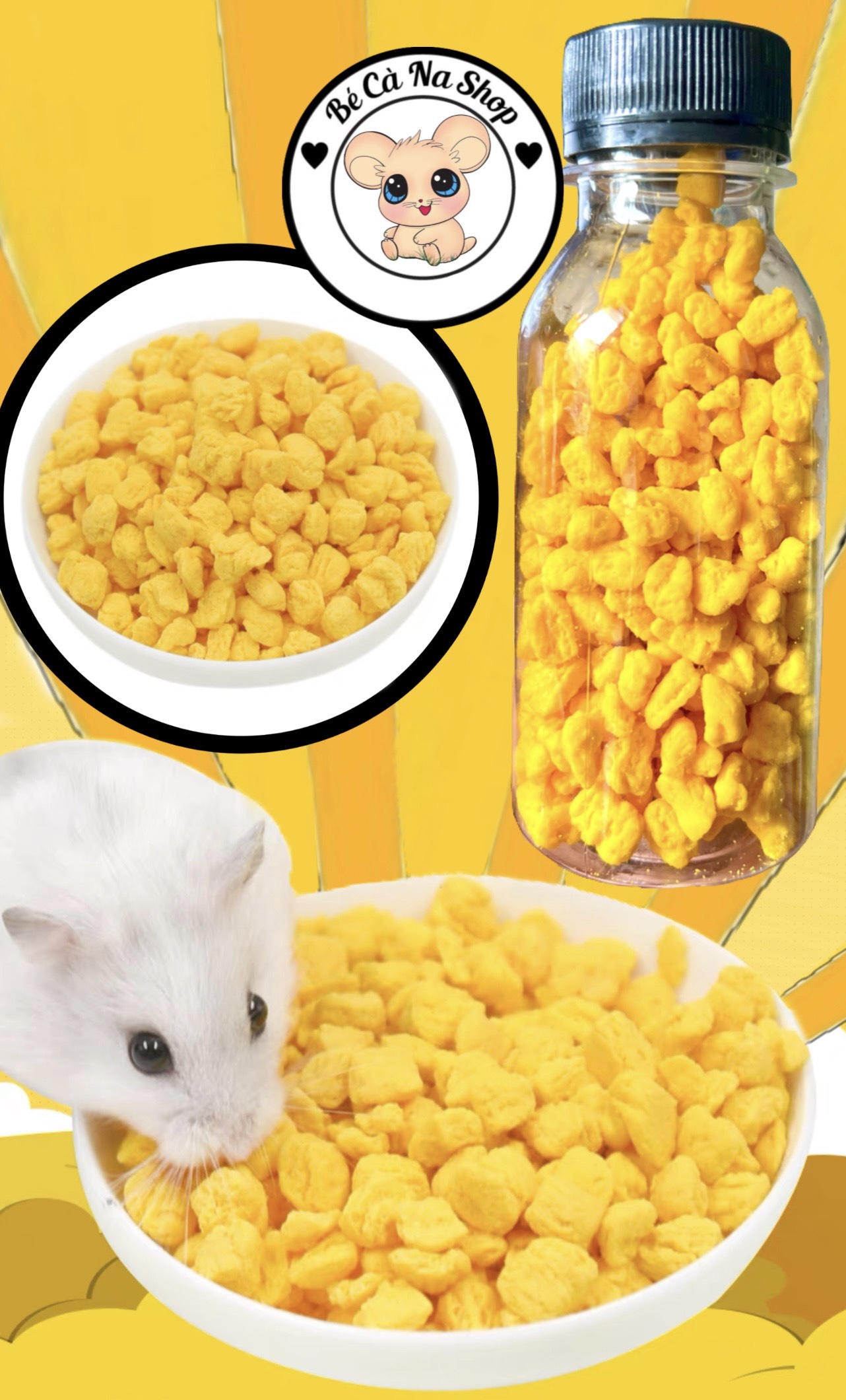 Lòng đỏ trứng gà sấy , thơm béo , món ăn cực kì yêu thích Thức ăn dinh dưỡng cho hamster thỏ bọ sóc chinchilla ....