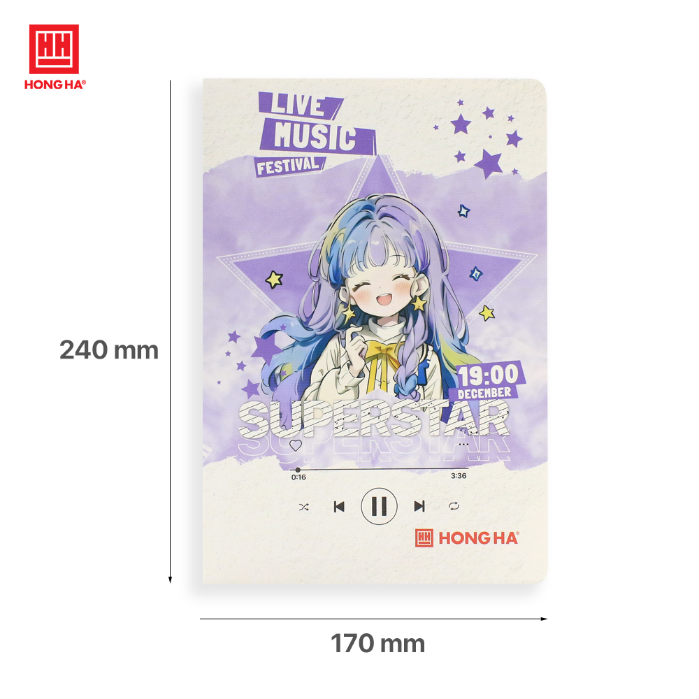 Vở kẻ ngang 80 trang Hồng Hà Sao Mai Live Music - 1694