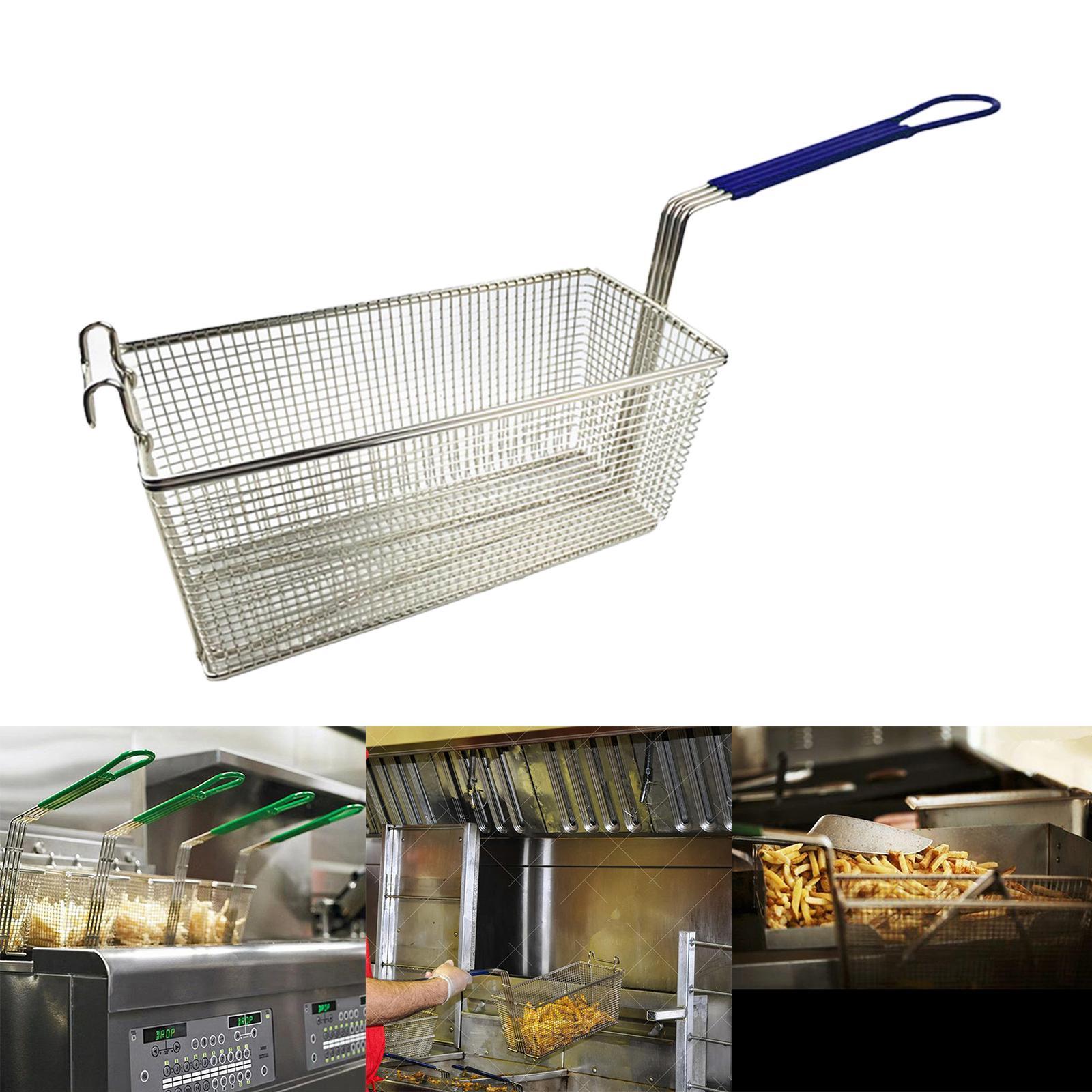 Stainless Steel Chips Deep Fry Baskets Colander for Cooking Kitchen Barbecue