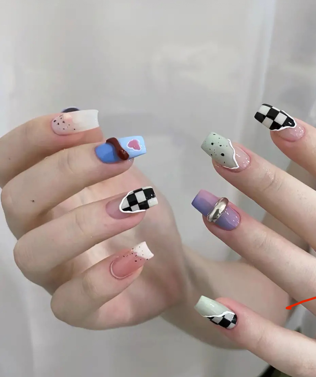 NAILBOX _MẪU NAIL THIẾT KẾ TẶNG KÈM KEO DŨA [ NAIL 504 ] có nhận làm theo yêu cầu  Sao chép