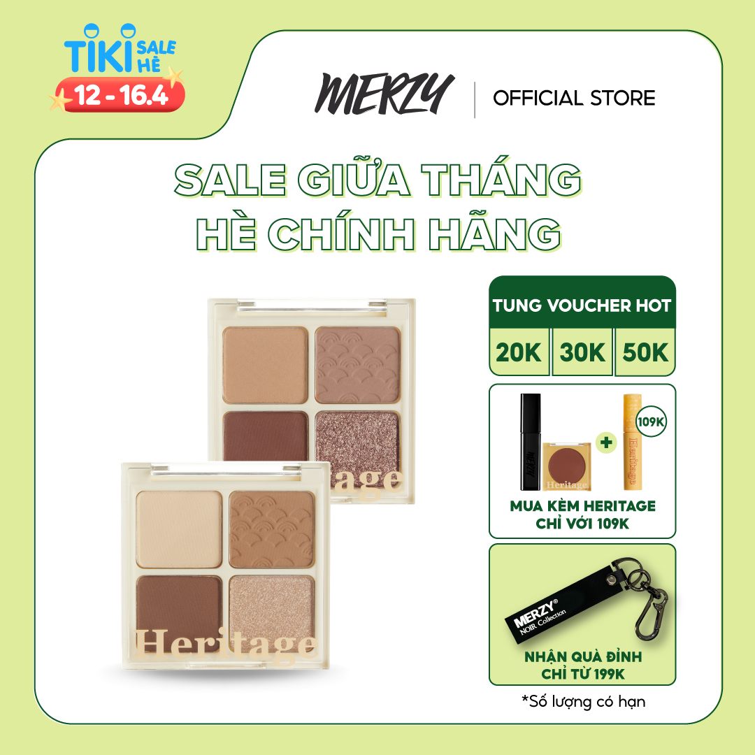 Bảng Phấn Mắt 4 Ô Merzy The Heritage Shadow Palette 8g