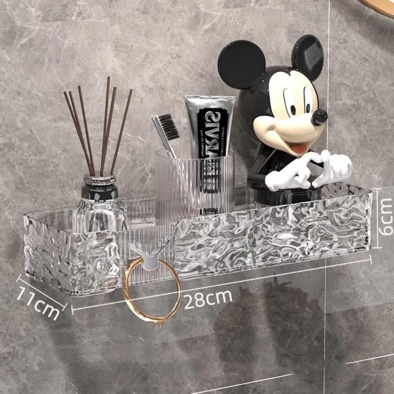 Kệ nhựa trong ABS dán tường hoạ tiết vân sần cao cấp | Giá để đồ nhà bếp, nhà tắm đa năng mẫu mới 2310