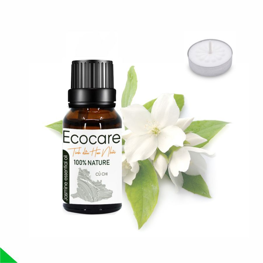 Tinh Dầu hoa Nhài EcoCare 10ml - Vùng nguyên liệu và kiểm nghiệm đạt chuẩn Đức - Tặng nến TeaLight