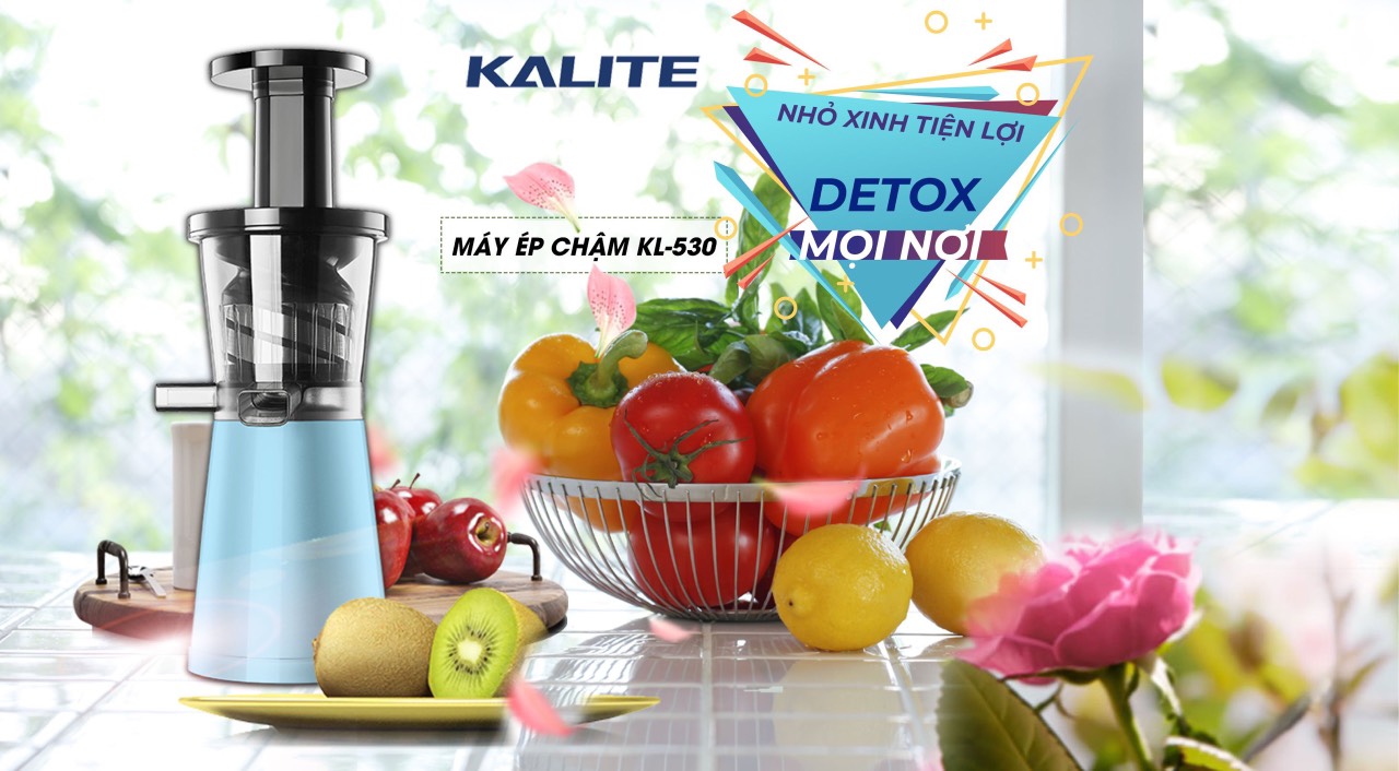 Máy Ép Chậm Kalite KL-530 Tiêu Chuẩn Châu Âu Dung Tích 400 ML Công Suất 200 W - Hàng Chính Hãng