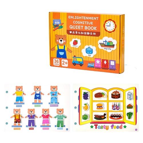 Học liệu bóc dán montessori 17 chủ đề giáo dục sớm thông minh cho bé, bảng bận rộn quiet book cho bé