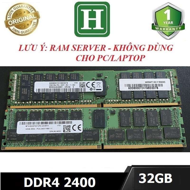 Ram Server ECC REG DDR4 32GB  bus 2400 - không dùng cho máy PC thường/Laptop