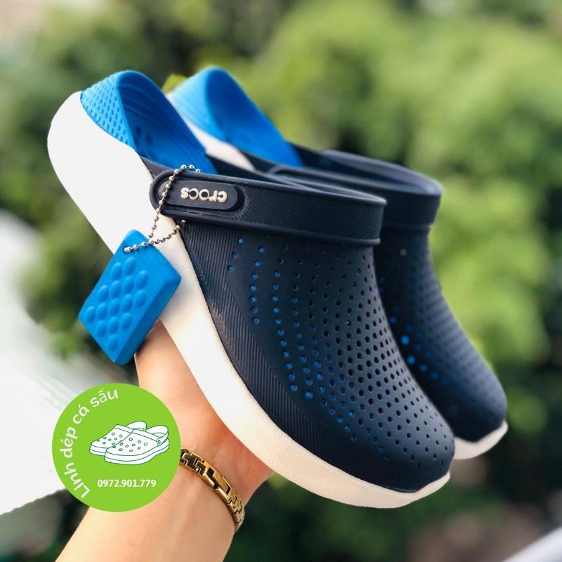Dép sục cross literide màu navy blu êm mềm nam nữ hàng xuất xịn, mẫu mới, full box
