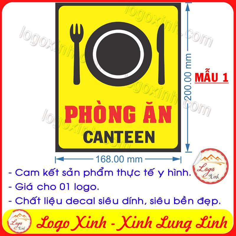 LOGO TEM STICKER BIẾN PHÒNG ĂN, CANTEEN, NHÀ BẾP DÙNG CHO VĂN PHÒNG CÔNG TY, CƠ QUAN, NHÀ XƯỞNG...