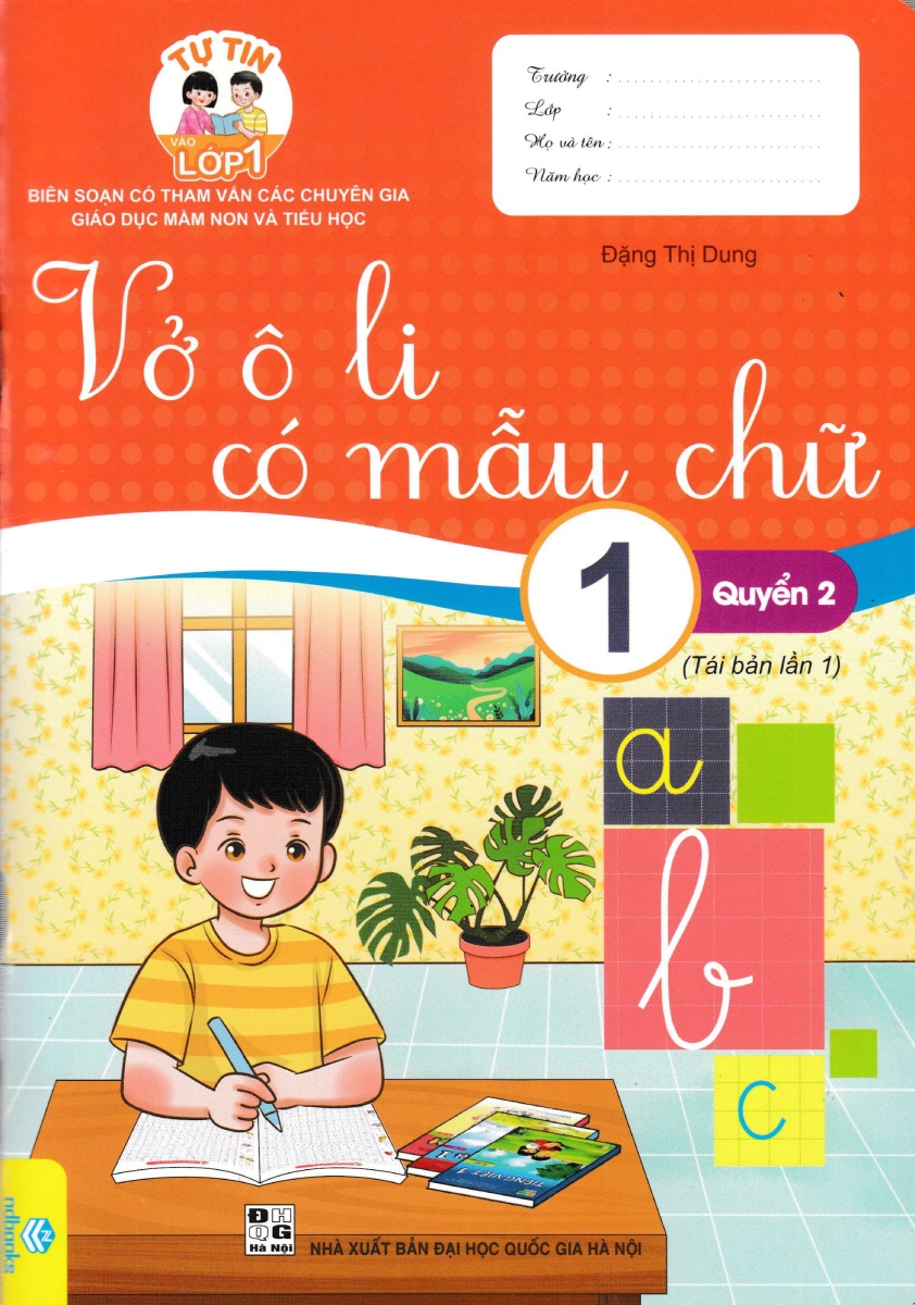 Tự Tin Vào Lớp 1 - Vở Ô Li Có Mẫu Chữ 1 Quyển 2