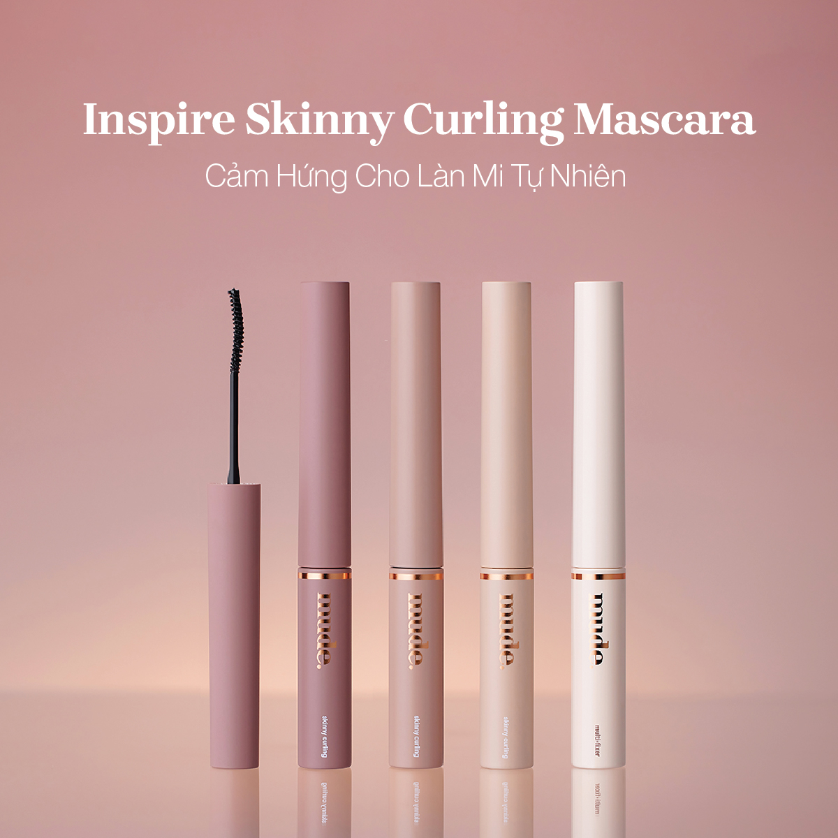 Mascara Chuốt Cong Dài Dày Mi Tự Nhiên Mude Inspire Skinny Curling Mascara (3ml)