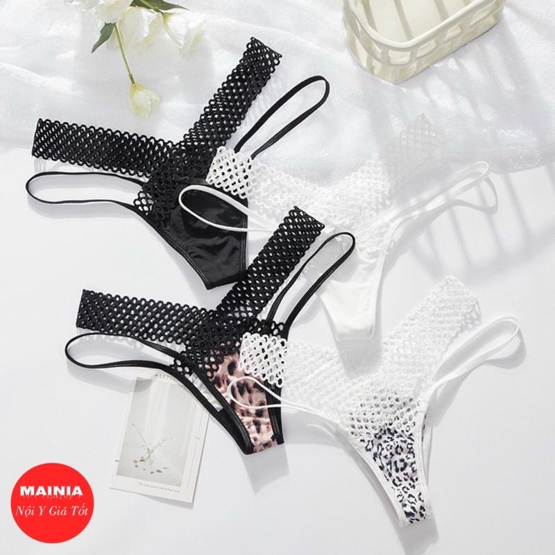 Quần Lót Ren Lọt Khe Phối 2 Dây Hông Ren Sexy Gợi Cảm Chíp Lọt Khe Ren Cao Cấp Mainia Shop