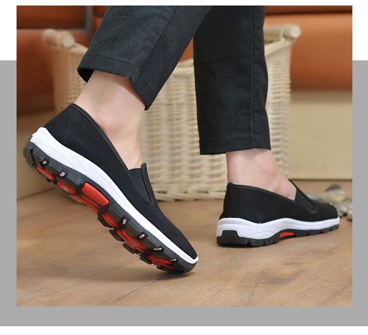 Giày nam slip on vải trơn SM028