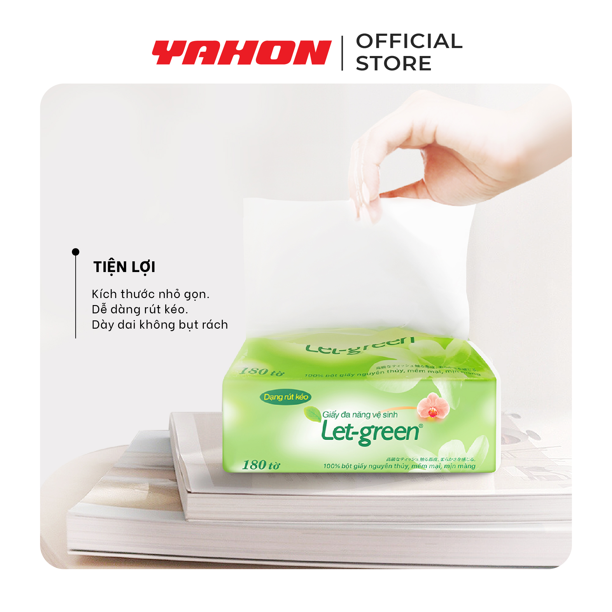 Combo 6 Bao Giấy Vệ Sinh Đa Năng LET-GREEN 18*21cm, 180 Tờ/Bao