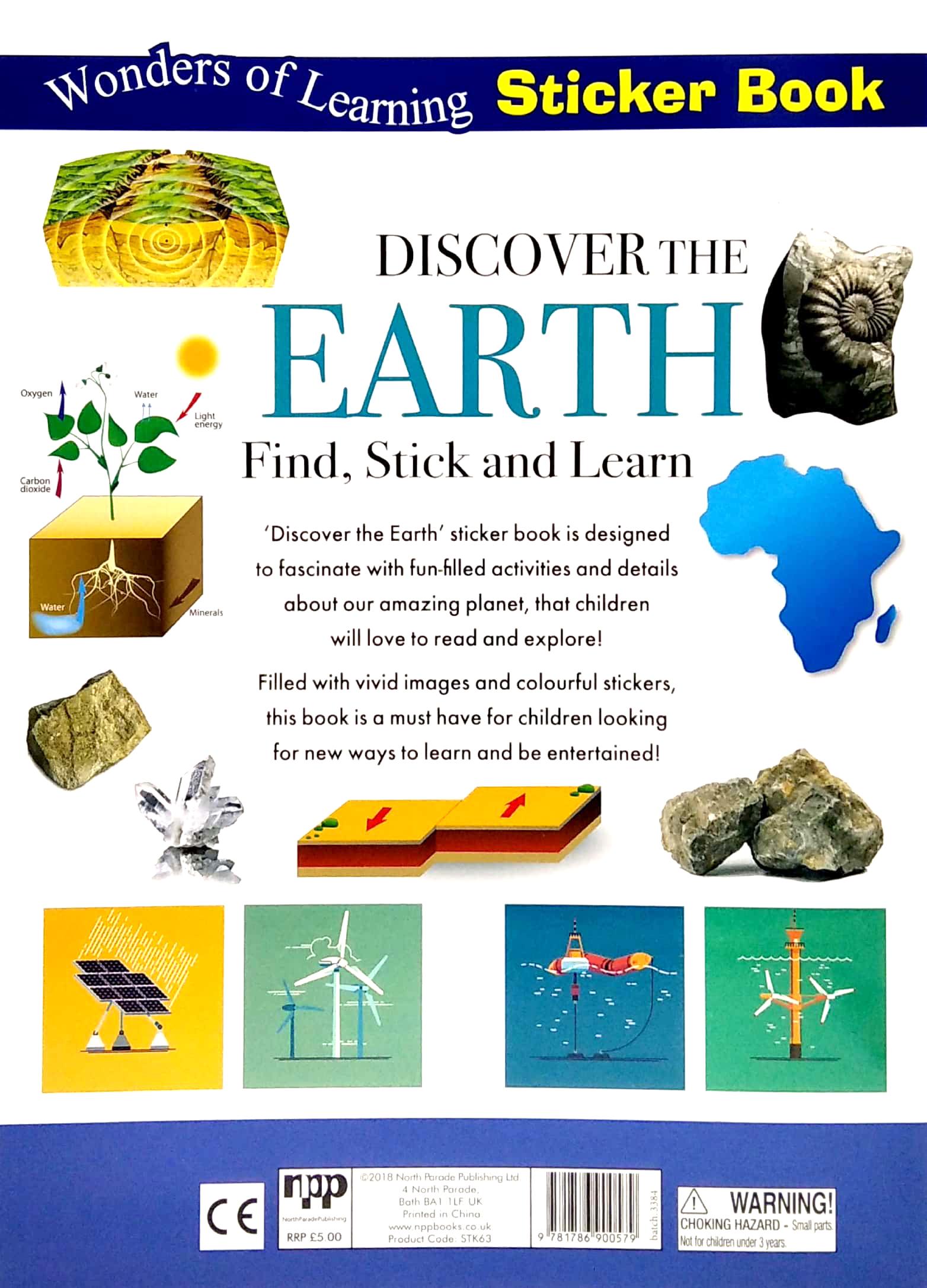 Wonders Of Learning - Sticker Book - Discover The Earth