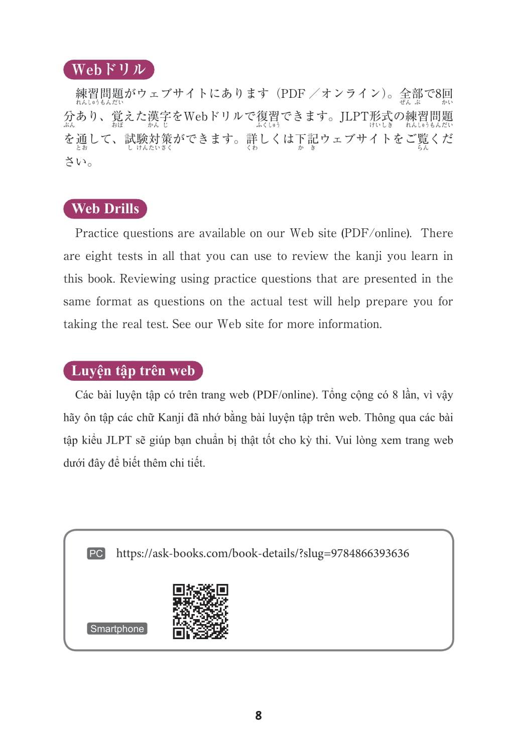 Sách - Kỳ Thi Năng Lực Nhật Ngữ - Sổ Tay Hán Tự N2 - 550