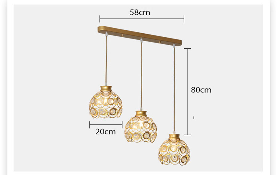 Đèn thả trần trang trí bàn ăn phòng khách Pha Lê DT6816