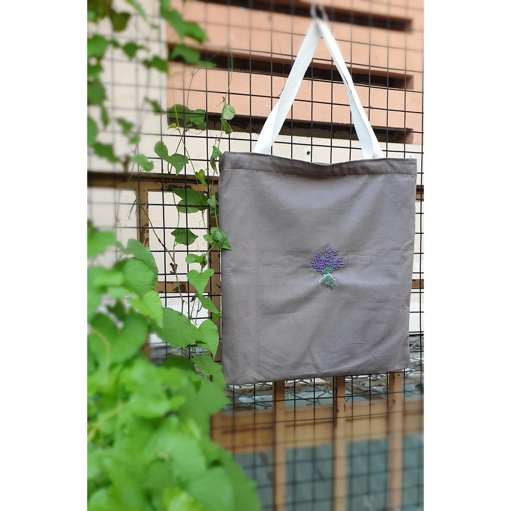 Túi vải canvas handmade họa tiết thêu tay MAD-23