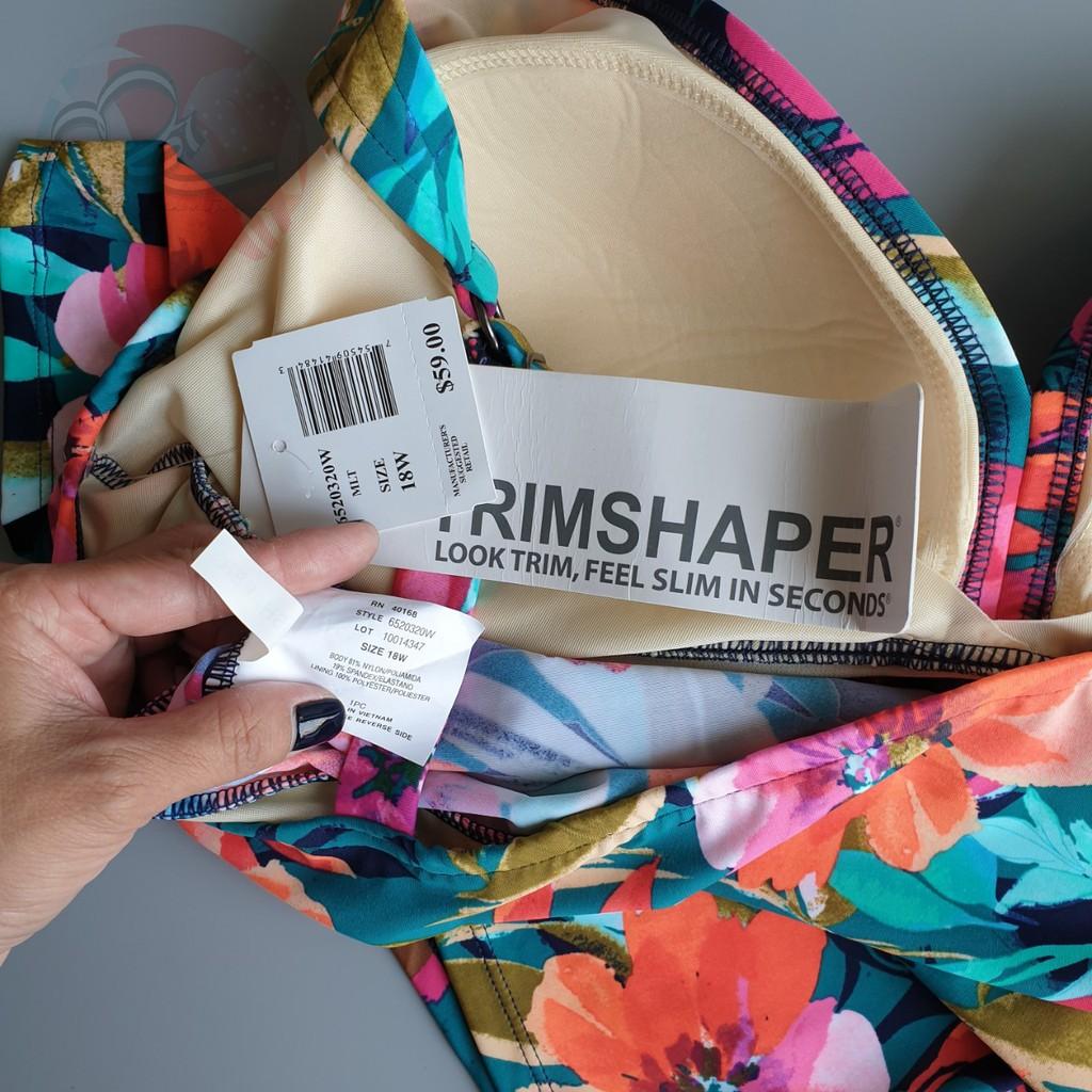Bộ bơi ngoại cỡ siêu gọn áo phối váy quần Trimshape xuất khẩu Mỹ