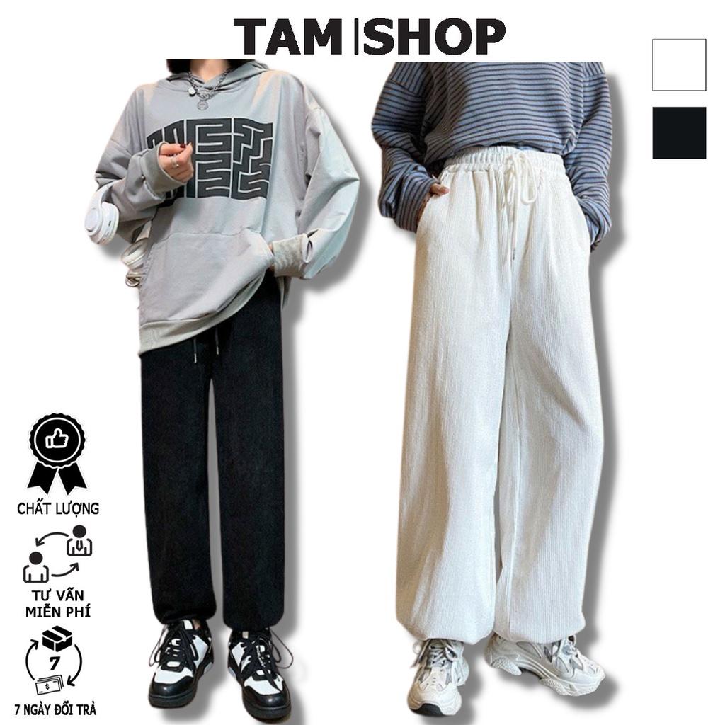 Quần Nhung Nam Nữ, Quần Nhung rút gấu unisex 3 màu - TÂM SHOP