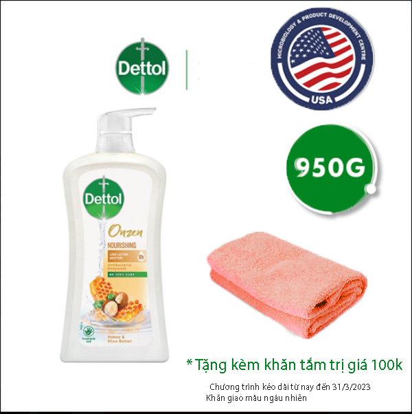 Sữa Tắm Dettol Diệt Khuẩn Bơ Hạt Mỡ và Mật Ong 950G