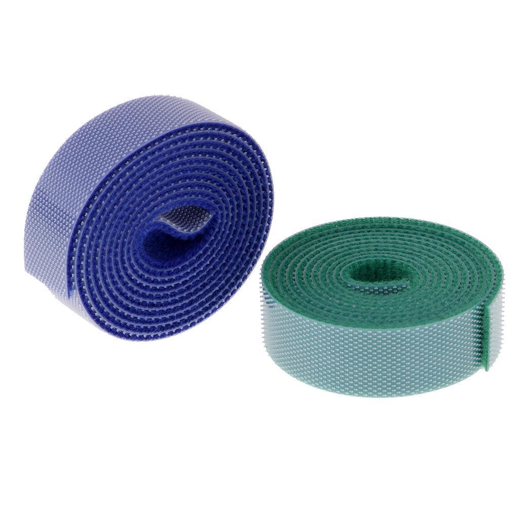 2 Roll Nylon Reusable Cable Straps Cable Ties Hook and Loop Wire Organizers