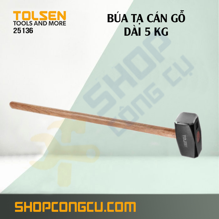 Búa tạ cán gỗ dài 5Kg Tolsen 25136