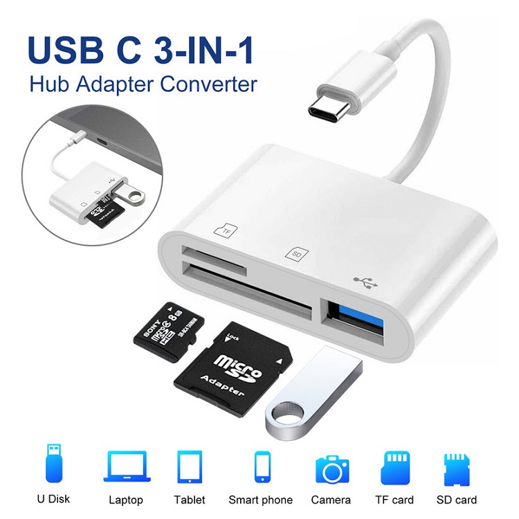 Hub OTG Type-C đọc thẻ nhớ đa năng