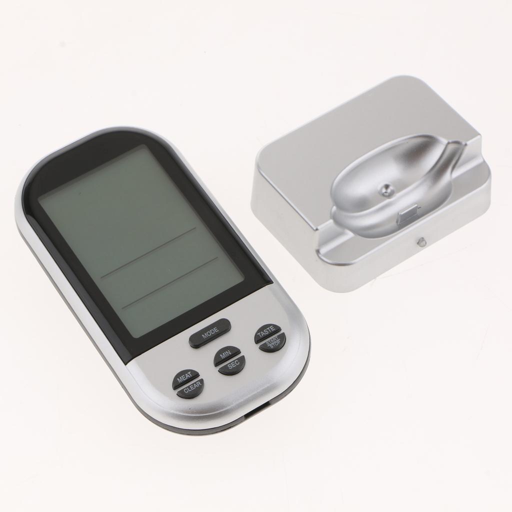 Oven & BBQ Wireless Digital Meat Cooking Thermometer and Timer with 2 Stainless Steel Probes for Cooking meats to perfection