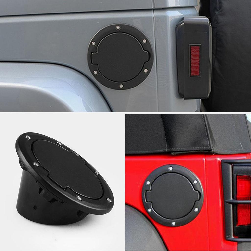 Metal Aluminum Locking Gas Cap Cover for Jeep Wrangler JK 2/4 Door 2007-2018
