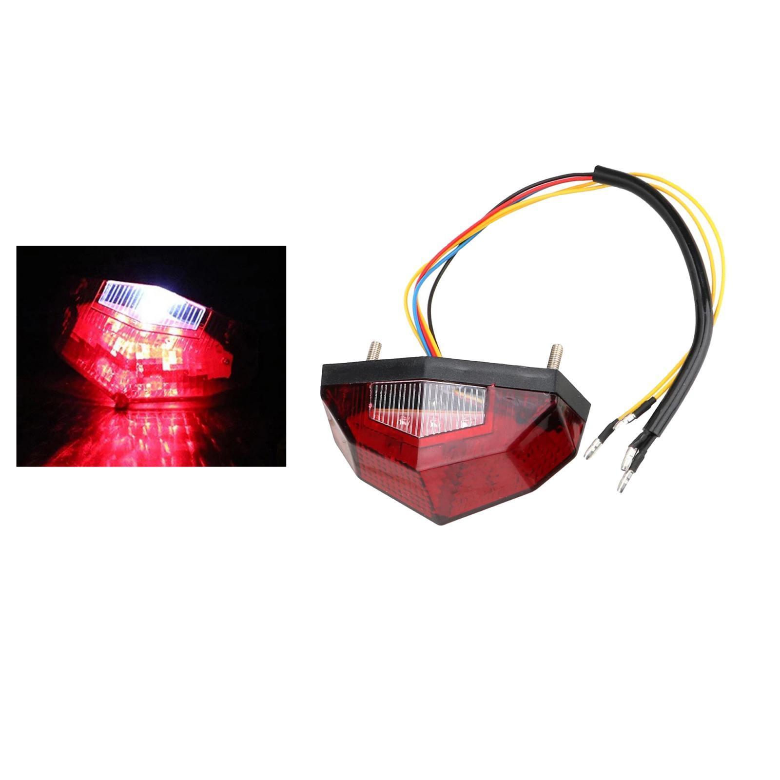 Universal Motorcycle LED Rear Tail Light Brake  Motorbike Lamp